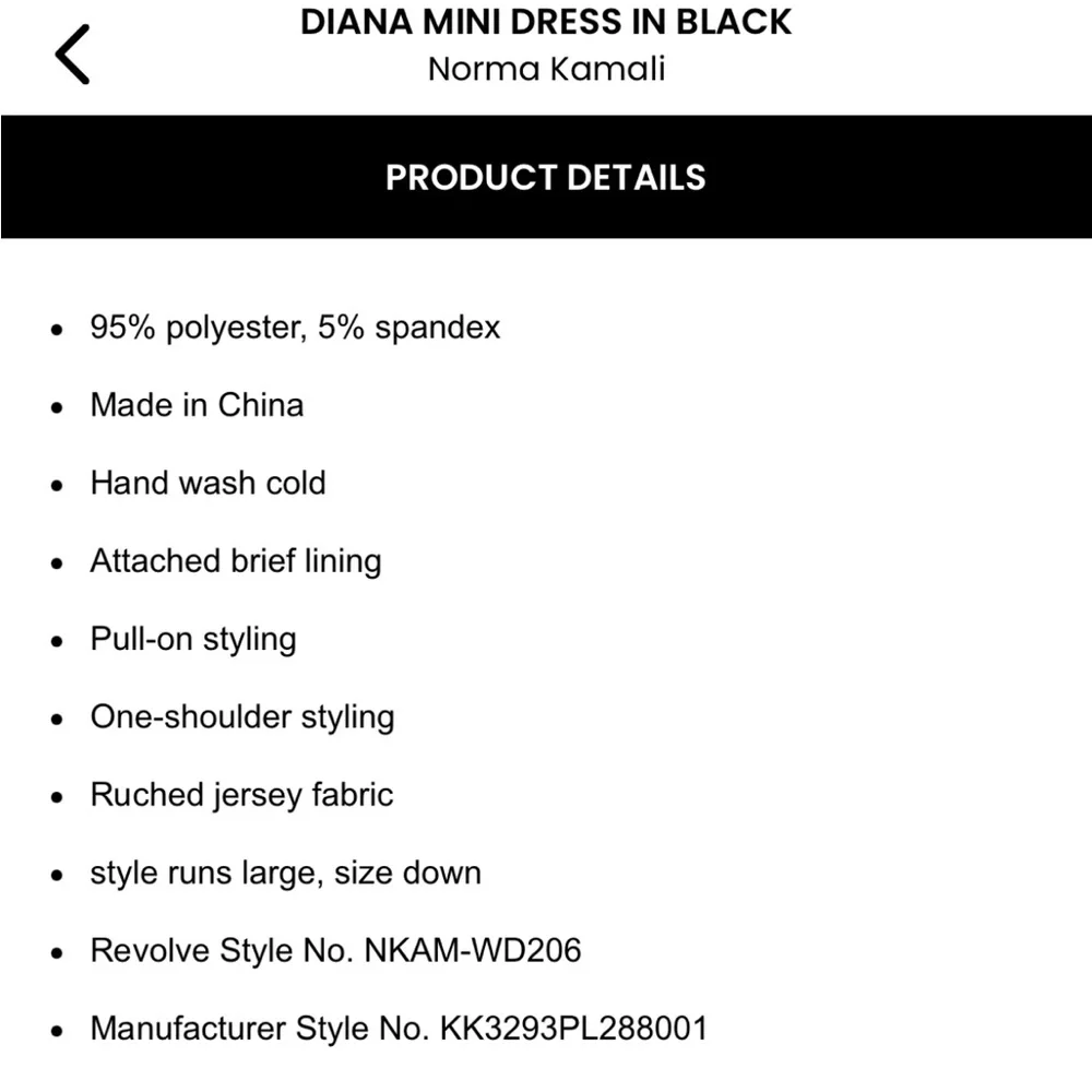 Norma Kamali Diana dress black mini - Picture 4 of 6
